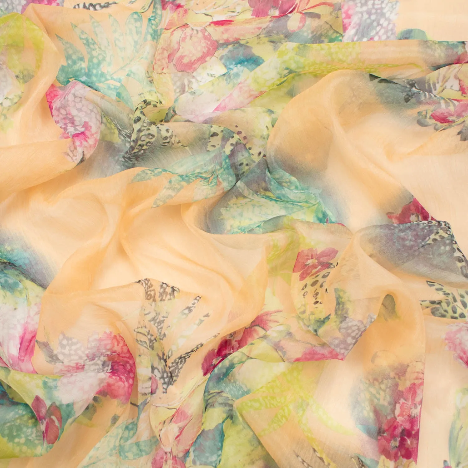 Samantha Shimmer Printed Chiffon Voile