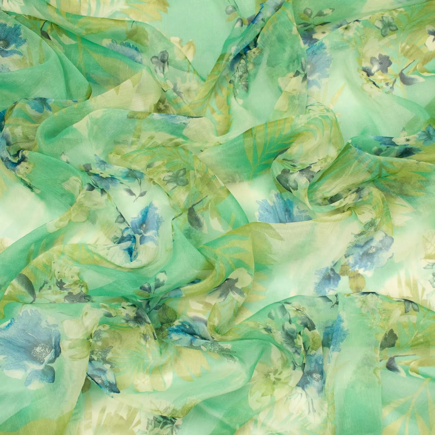 Samantha Shimmer Printed Chiffon Voile