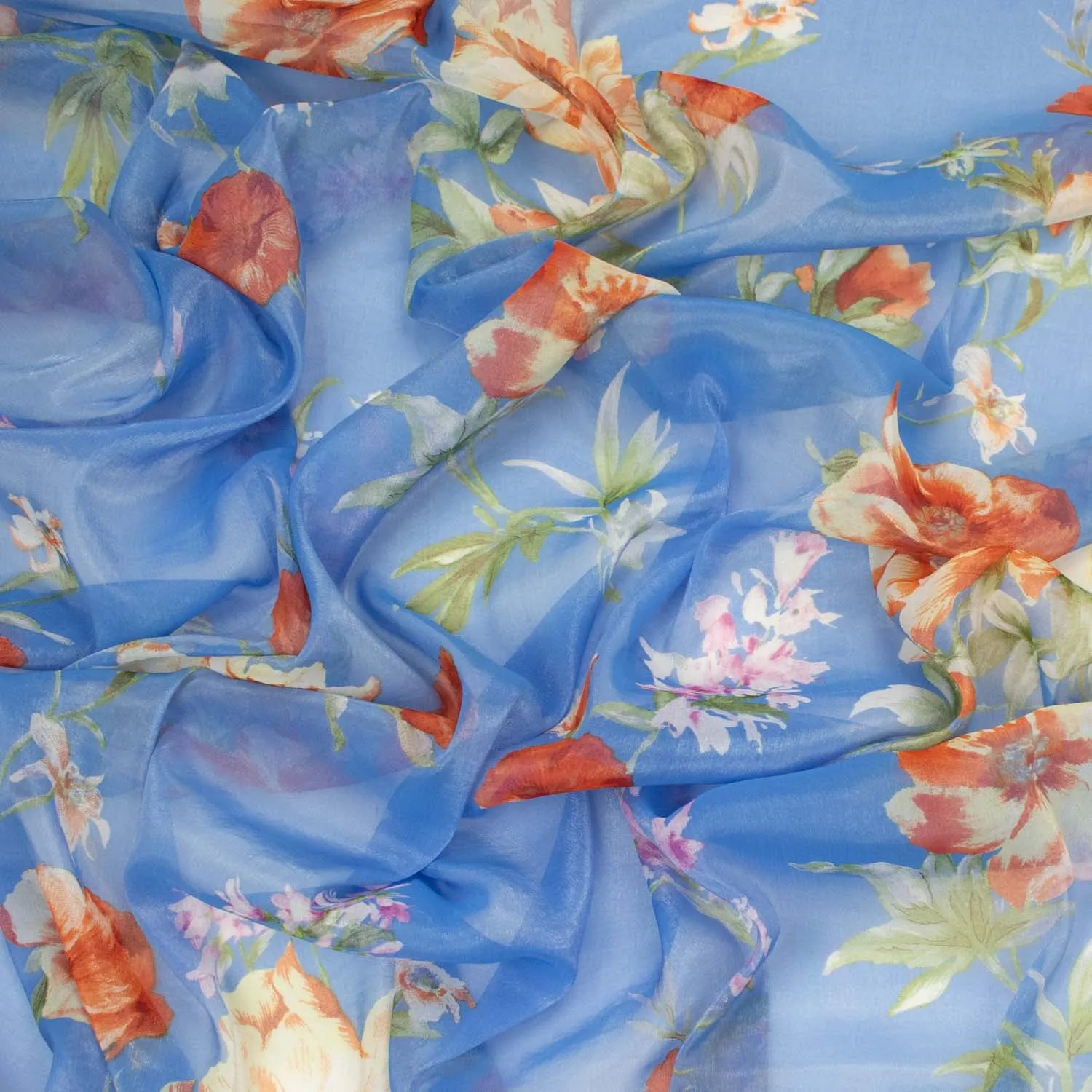 Samantha Shimmer Printed Chiffon Voile