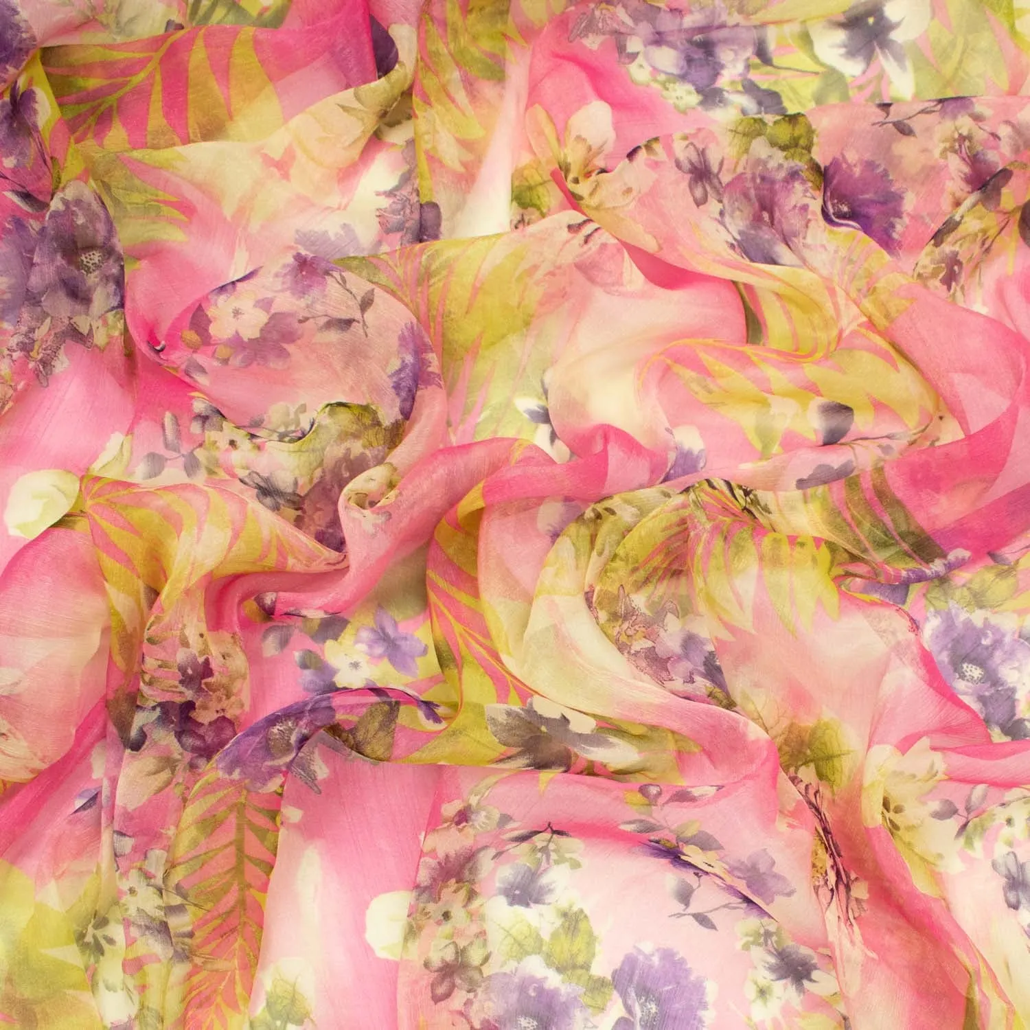 Samantha Shimmer Printed Chiffon Voile