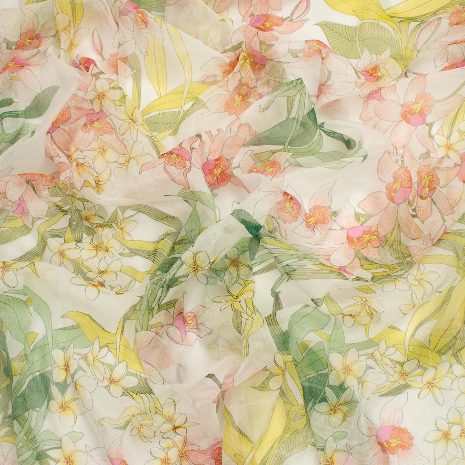 Samantha Shimmer Printed Chiffon Voile