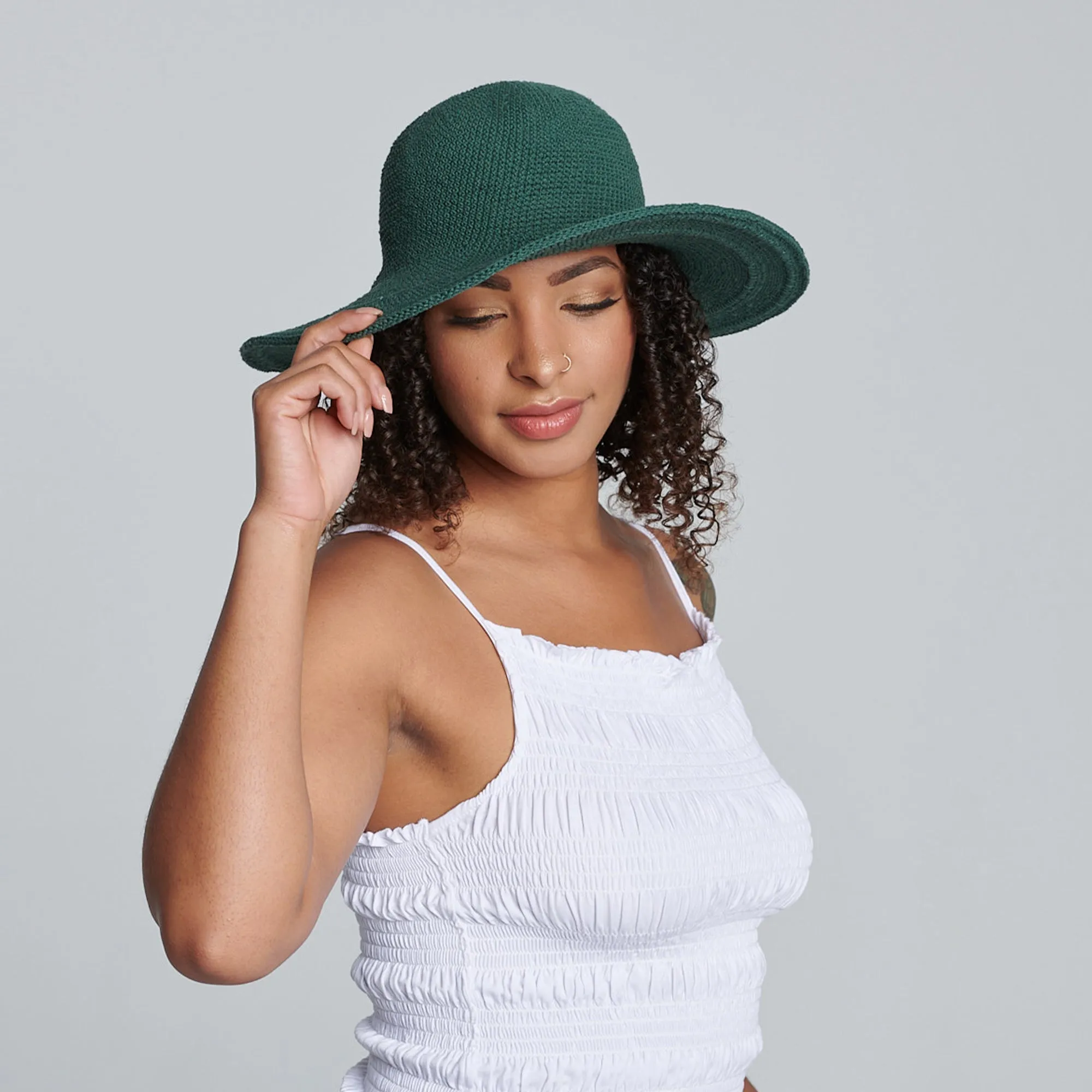 San Diego Hat Company's Original Women's Cotton Crochet Large Brim Hat