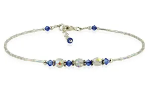 Serenity - Something Blue Wedding Sapphire Anklet