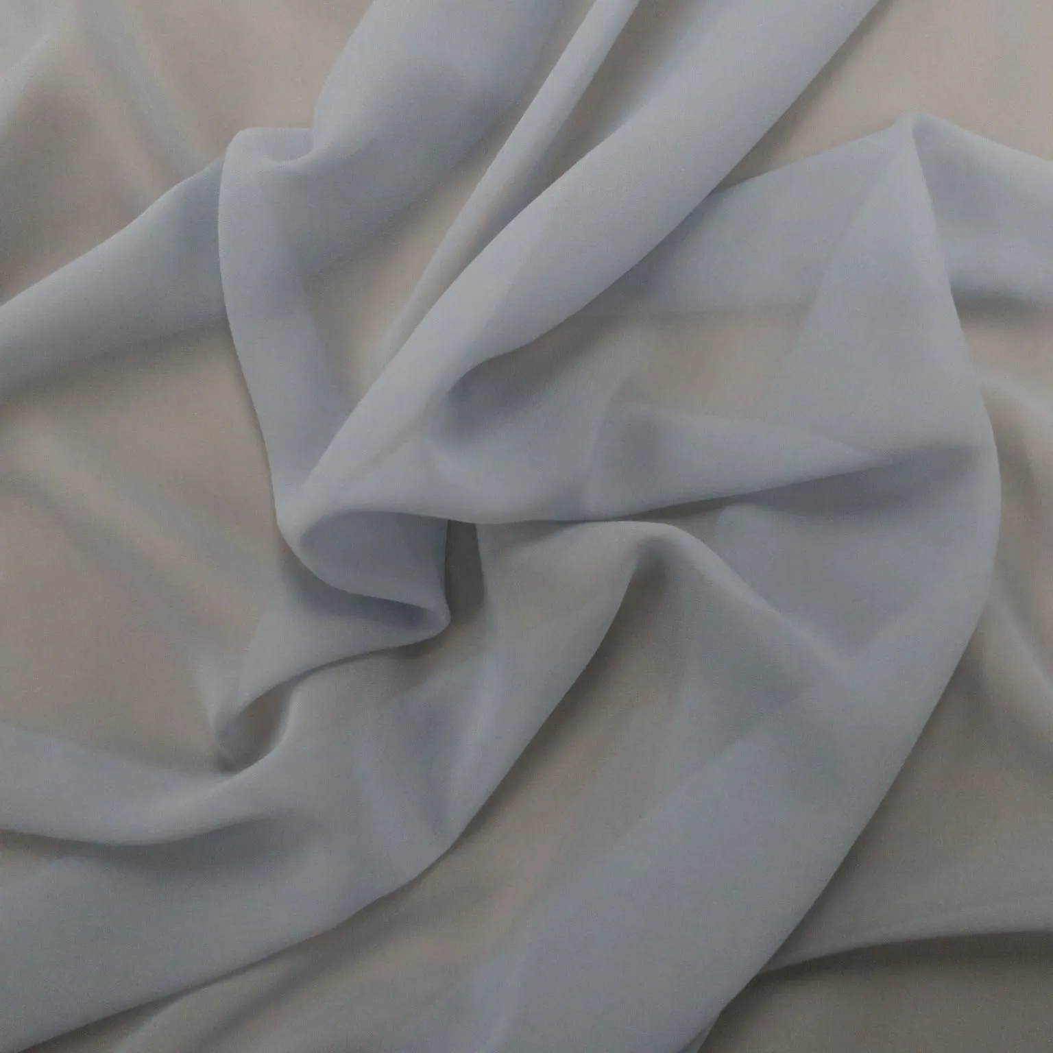 Silk Georgette Chiffon Fabric 54" Powder Blue Solid 10mm 100% Silk