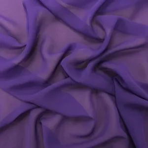 Silk Georgette Chiffon Fabric 54" Purple Solid 10mm 100% Silk