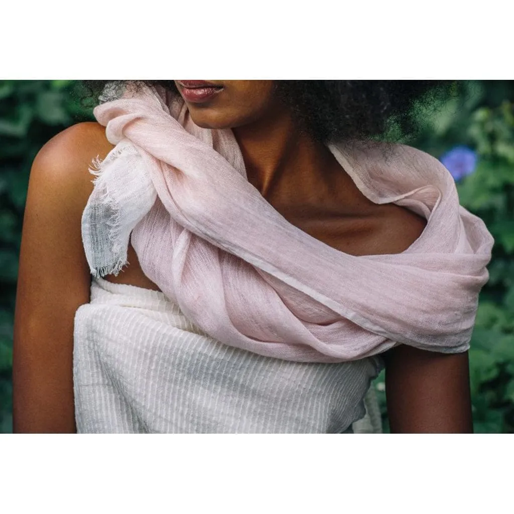 SLATE   SALT Women's Gauze Linen Two Tone Scarf