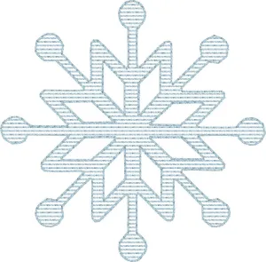 Snowflake 1 - Machine Embroidery Quilting Design - 4x4 Hoop