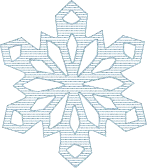 Snowflake Stripes 3 - Machine Embroidery Quilting Design - 4x4 Hoop