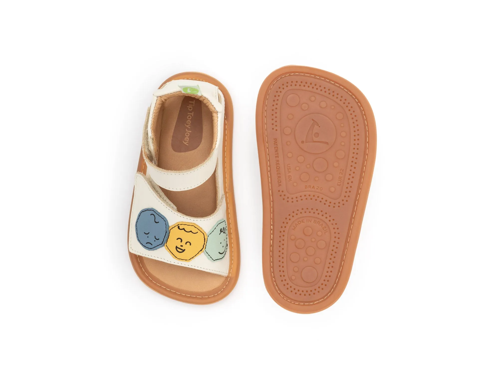 Tip Toey Joey TODDLER SANDALS MOODS - TAPIOCA/ DENIM/ TANGERINE