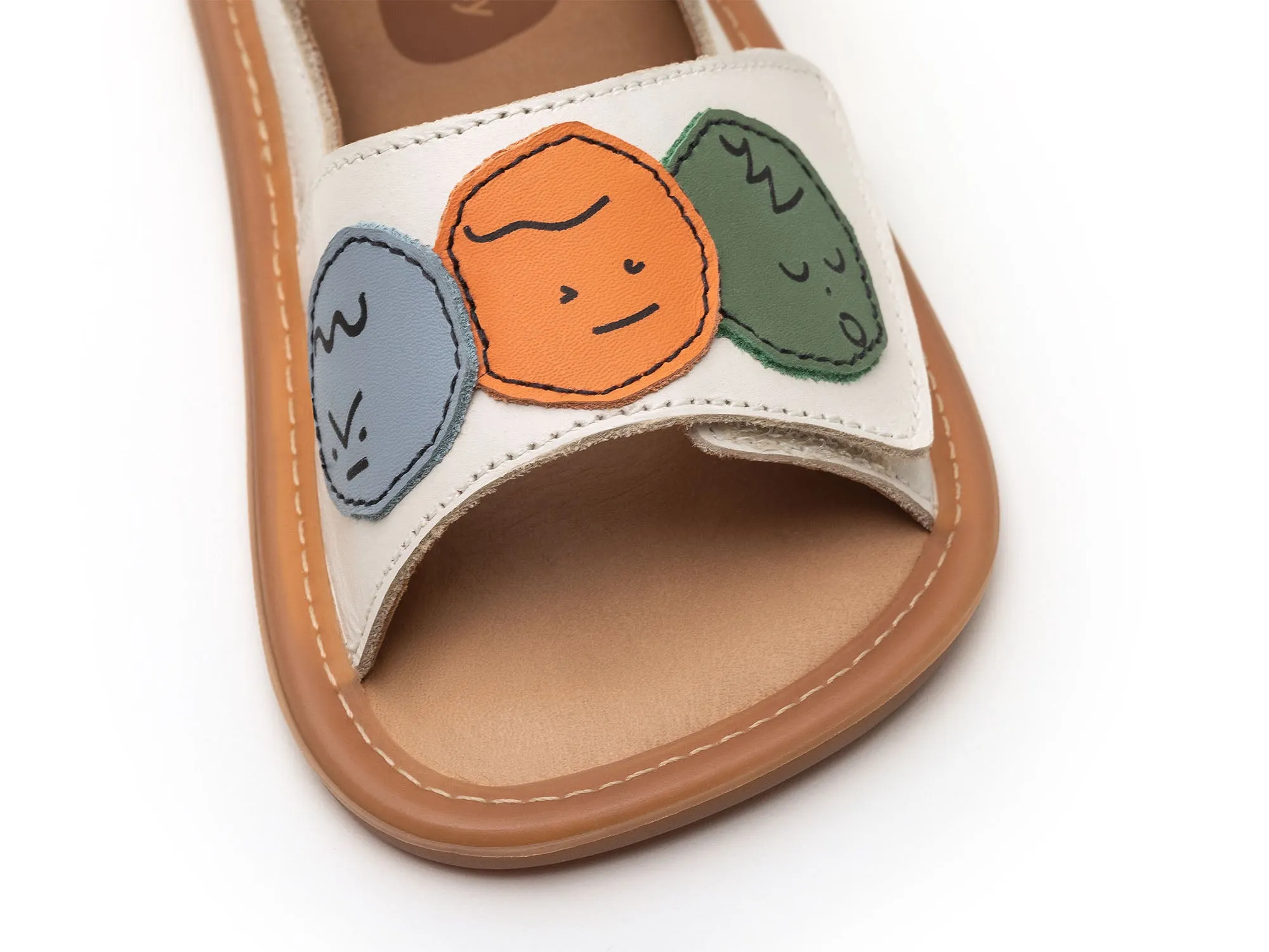 Tip Toey Joey TODDLER SANDALS MOODS - TAPIOCA/ DENIM/ TANGERINE