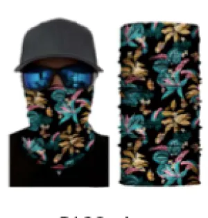 TROPICAL FLOWERS SEAMLESS BANDANA FACE COVER TUBE MULTIFUNCTION MASK WRAPS