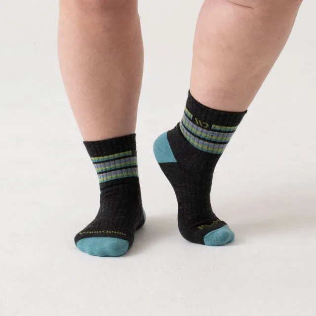 Women's Multi Stripe Cushioned Micro Crew Socks